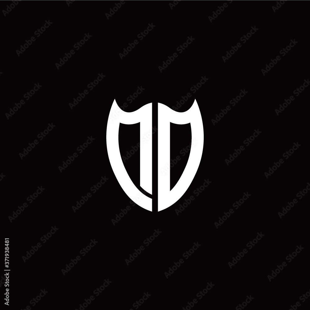 Initial D O letter with shield modern style logo template vector Initial D O letter with shield modern style logo template vector