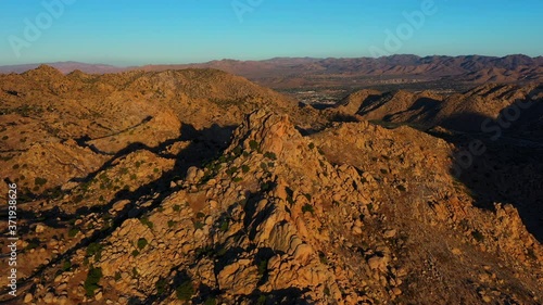 Aerial Drone Shot of the Southern California Desert photo