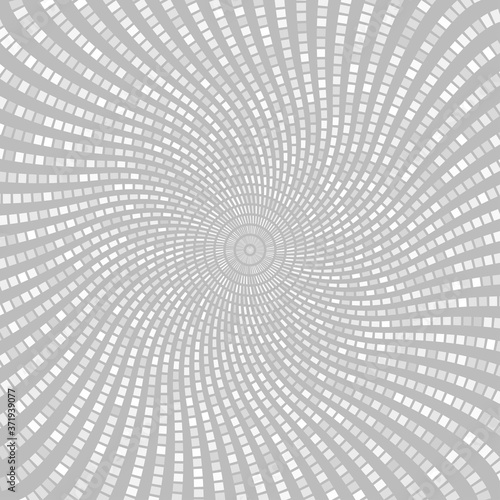 Abstract Grey And White Blocks Vortex Art Design Background, Sector Blocks