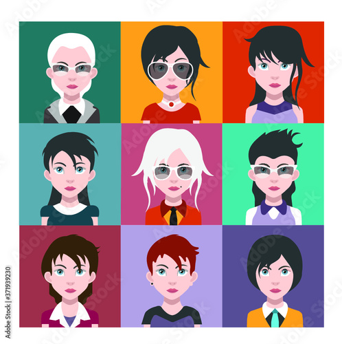 People avatars, Vector women, men avatar