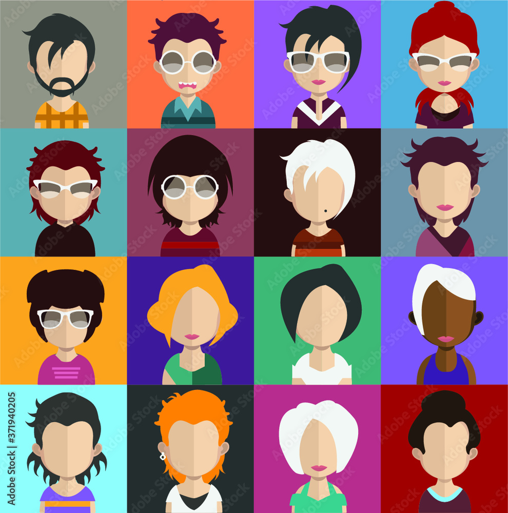 People avatars, Vector women, men avatar People avatars, Vector women, men avatar