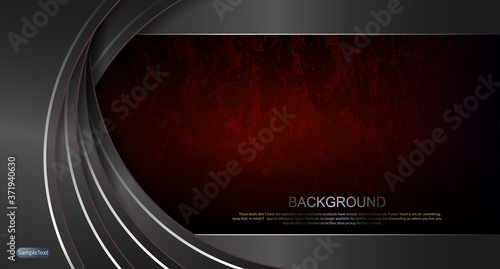 Abstract dark textured red background, gray arched curtains with a smooth gradient
