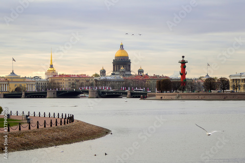 The beautiful city of Saint Petersburg on the Neva river. photo
