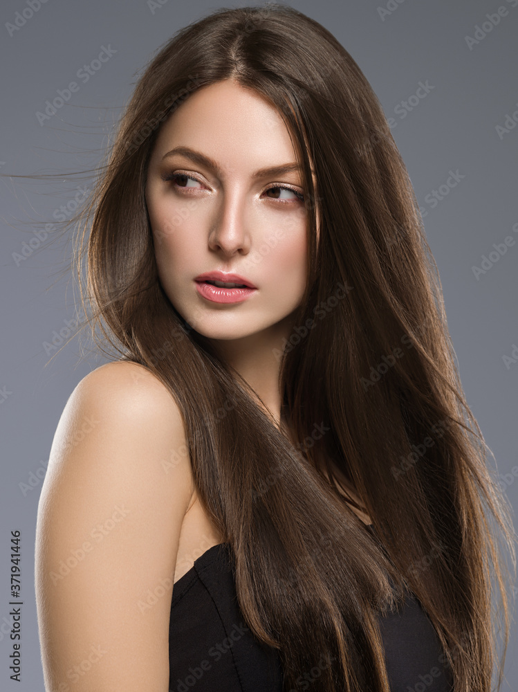 Woman Portrait Beautiful Young Model Natural make Up Woman Portrait Beautiful Young Model Natural make Up