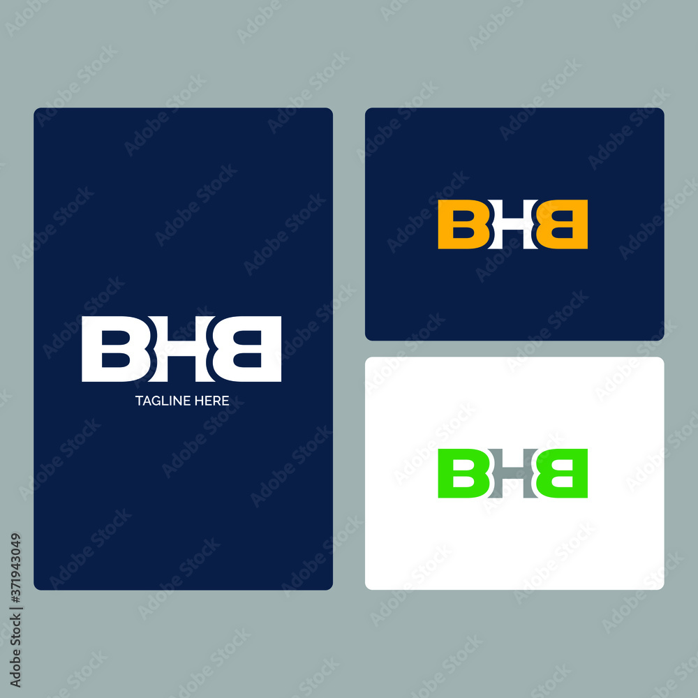 Fototapeta premium Creative Abstract B H B Letter Vector Logo
