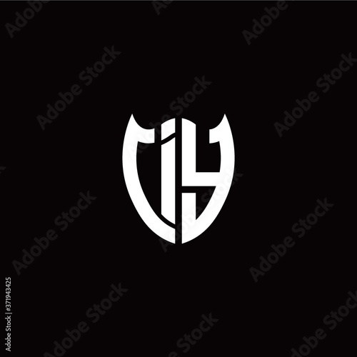 Initial I Y letter with shield modern style logo template vector Free Download Initial I Y letter with shield modern style logo template vector - GFXLoad