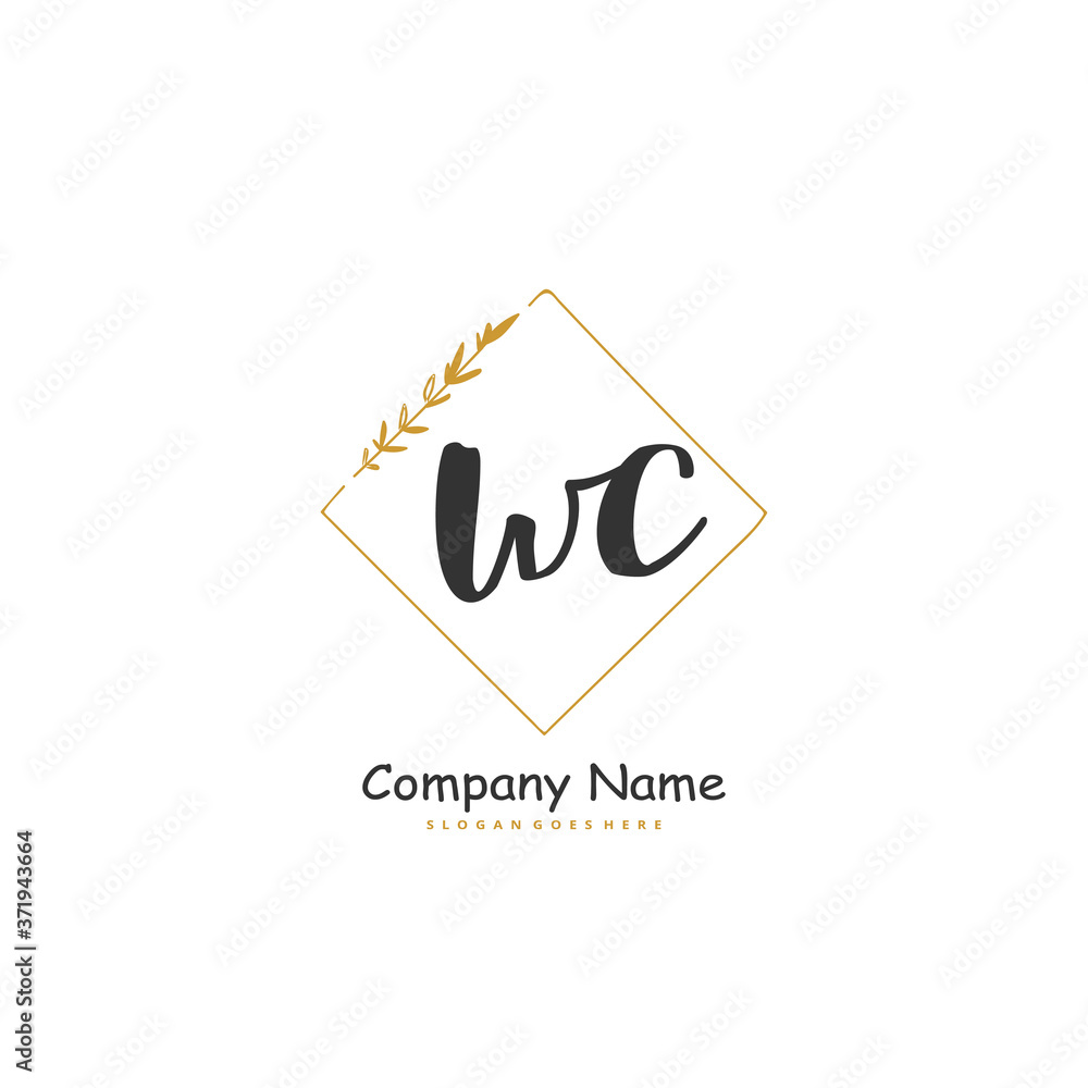 W C WC Initial handwriting and signature logo design with circle. Beautiful design handwritten logo for fashion, team, wedding, luxury logo. W C WC Initial handwriting and signature logo design with circle. Beautiful design handwritten logo for fashion, team, wedding, luxury logo.