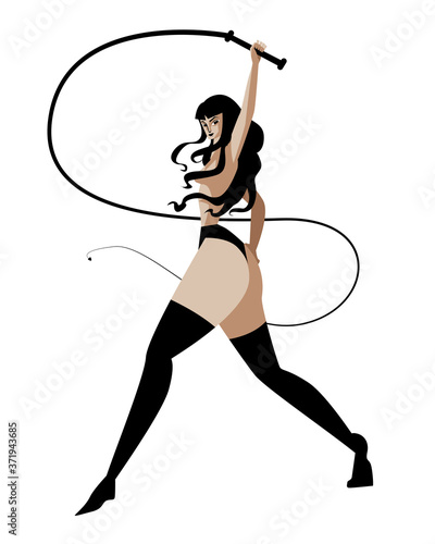 sensual female bdsm whip lady