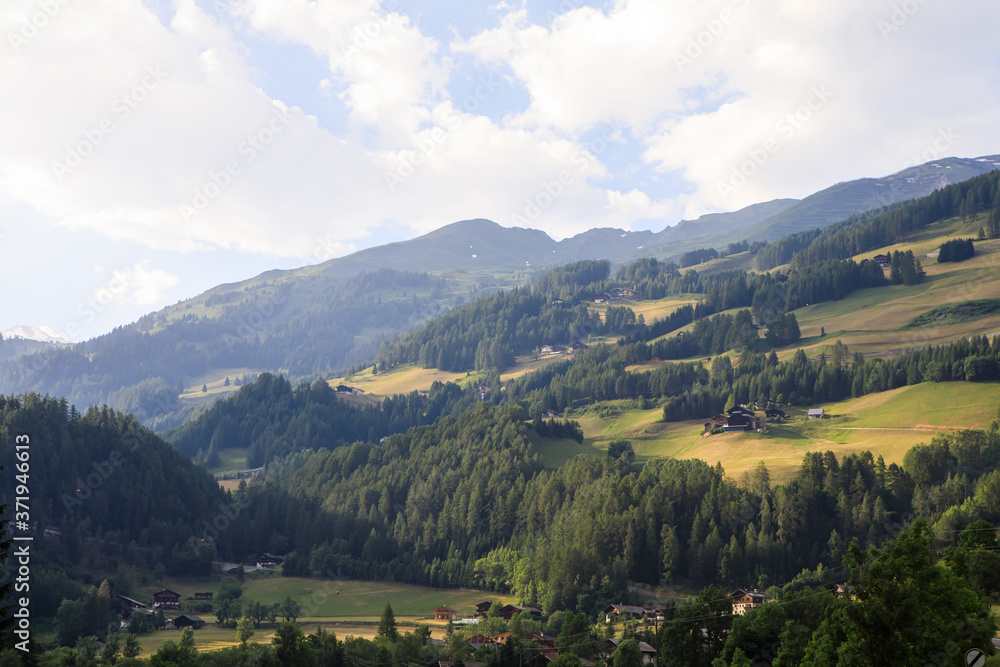 Rural Alpine landscape in Hohe Tauern National Park, Austria