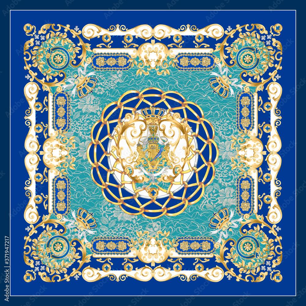 Scarf pattern . scarf design colorful and chain. flowers pattern. art abstract design, seamless flower pattern Scarf pattern . scarf design colorful and chain. flowers pattern. art abstract design, seamless flower pattern