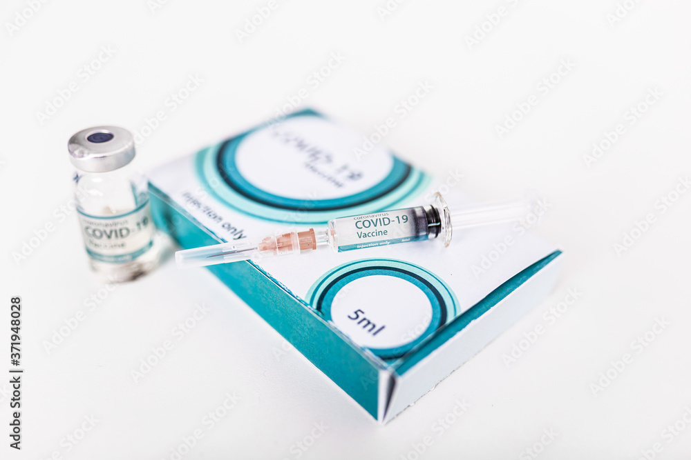 Vaccine and syringe injection. It use for prevention,immunization and treatment from corona virus infection(novel coronavirus disease 2019,COVID-19,nCoV 2019 from Wuhan). Medicine infectious concept. Vaccine and syringe injection. It use for prevention,immunization and treatment from corona virus infection(novel coronavirus disease 2019,COVID-19,nCoV 2019 from Wuhan). Medicine infectious concept.