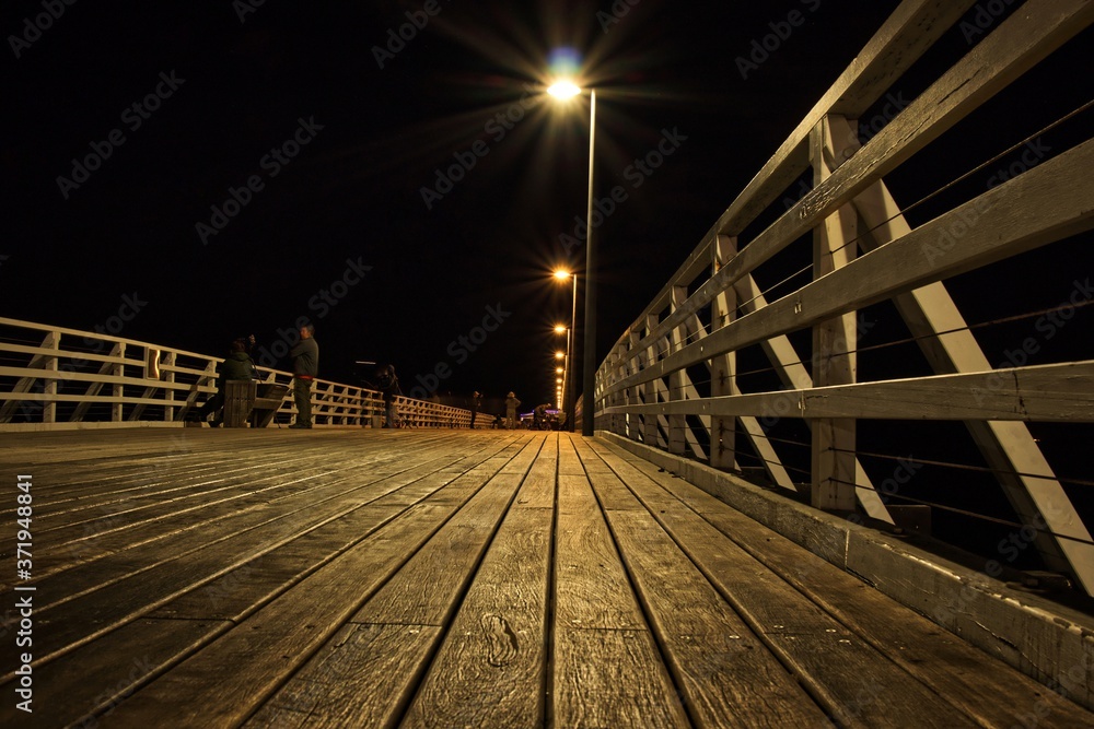 Brisbane Shorncliffe pier night lights 