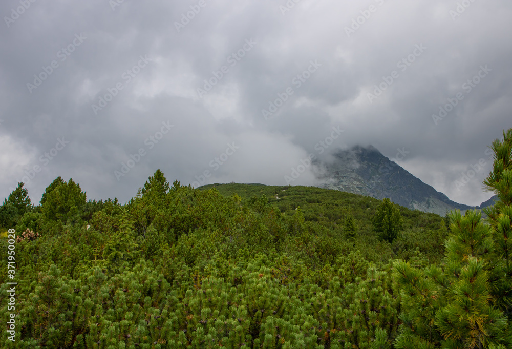 Clouds hitting the top of the Tatra mountain, Slovakia