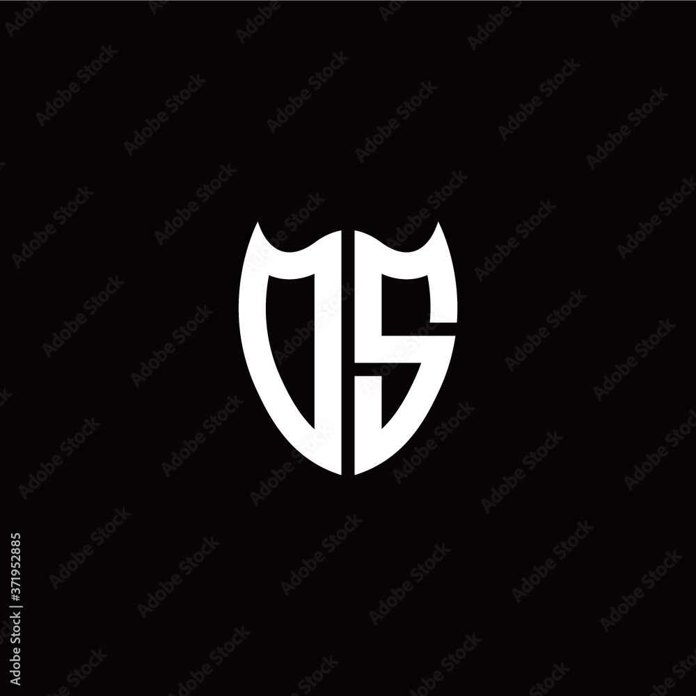 Initial O S letter with shield modern style logo template vector Initial O S letter with shield modern style logo template vector