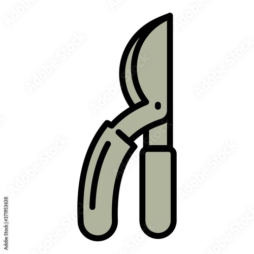 Garden secateurs icon. Outline garden secateurs vector icon for web design isolated on white background