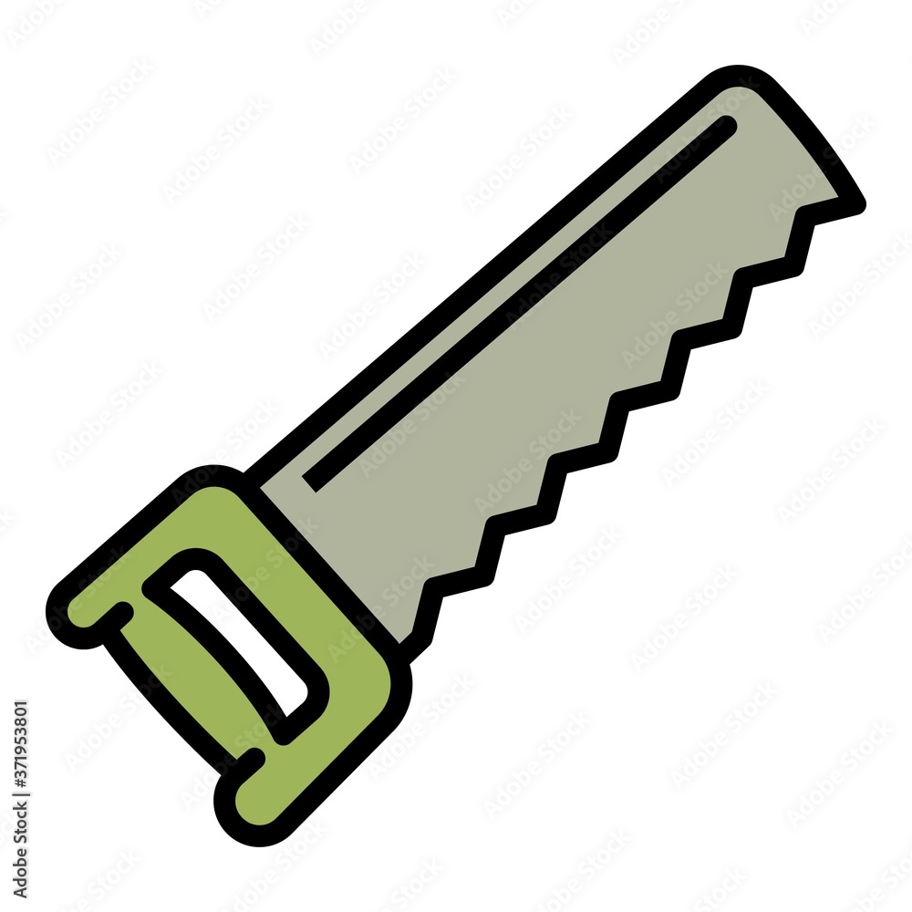Garden hand saw icon. Outline garden hand saw vector icon for web design isolated on white background Garden hand saw icon. Outline garden hand saw vector icon for web design isolated on white background