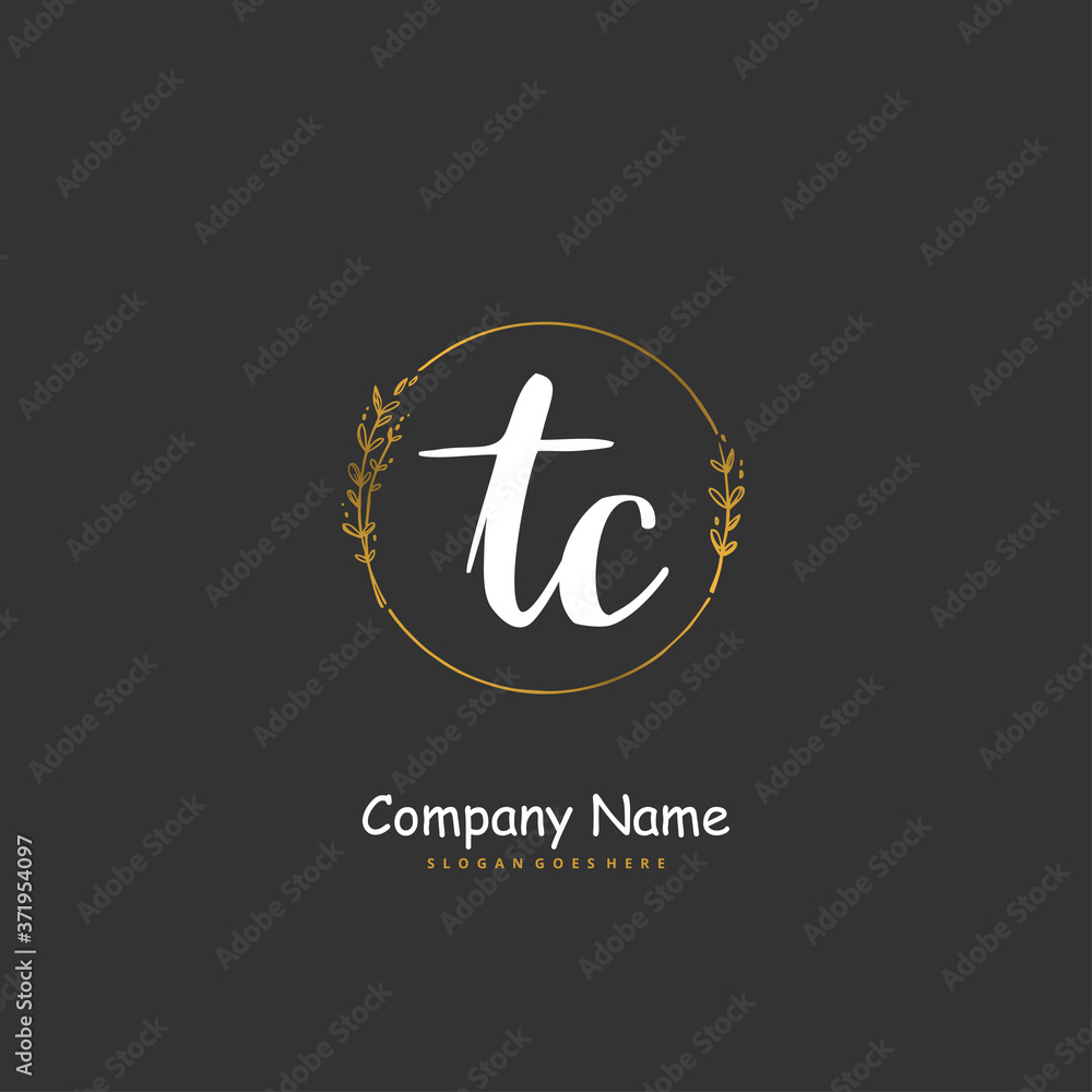 T C TC Initial handwriting and signature logo design with circle. Beautiful design handwritten logo for fashion, team, wedding, luxury logo. T C TC Initial handwriting and signature logo design with circle. Beautiful design handwritten logo for fashion, team, wedding, luxury logo.