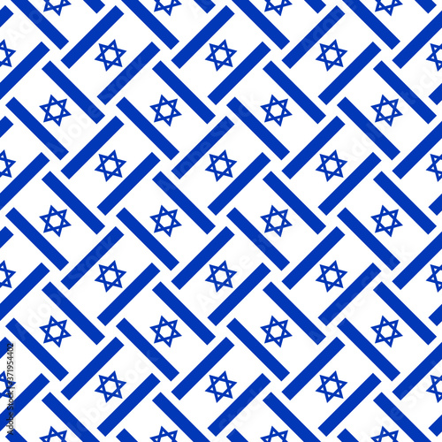 seamless pattern of israel flag. vector illustration. print, book cover, wrapping paper, decoration, banner and etc