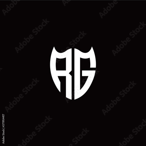 Free Download Initial R G letter with shield modern style logo template vector - GFXLoad