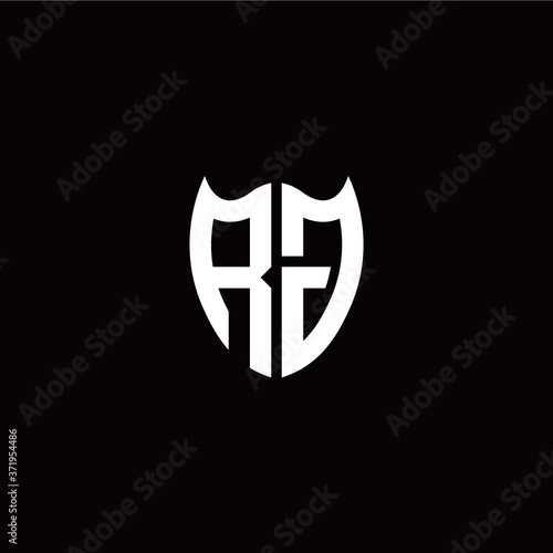 Free Download Initial R J letter with shield modern style logo template vector - GFXLoad