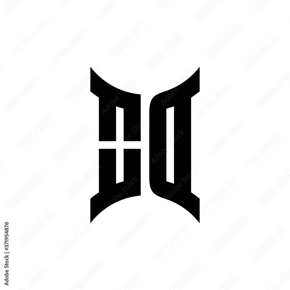 OD monogram logo with curved side OD monogram logo with curved side
