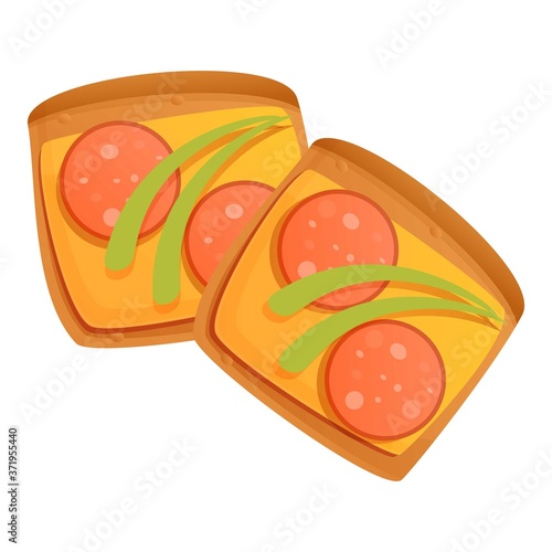 Morning russian sandwich icon. Cartoon of morning russian sandwich vector icon for web design isolated on white background