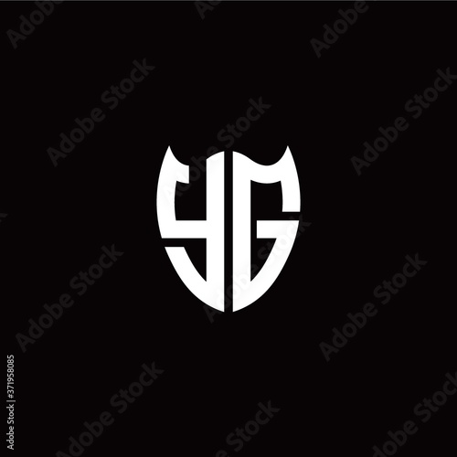 Free Download Initial Y G letter with shield modern style logo template vector - GFXLoad
