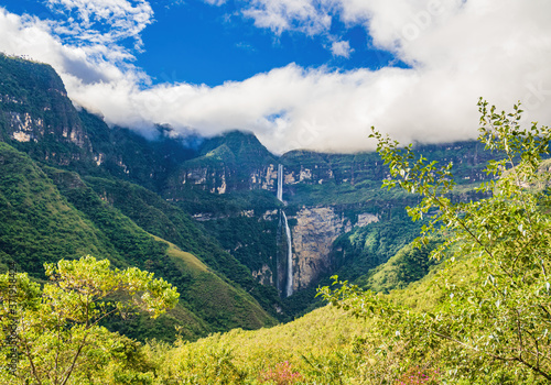 Fototapeta Naklejka Na Ścianę i Meble -  The famous Gocta waterfall - Chachapoyas in Peru