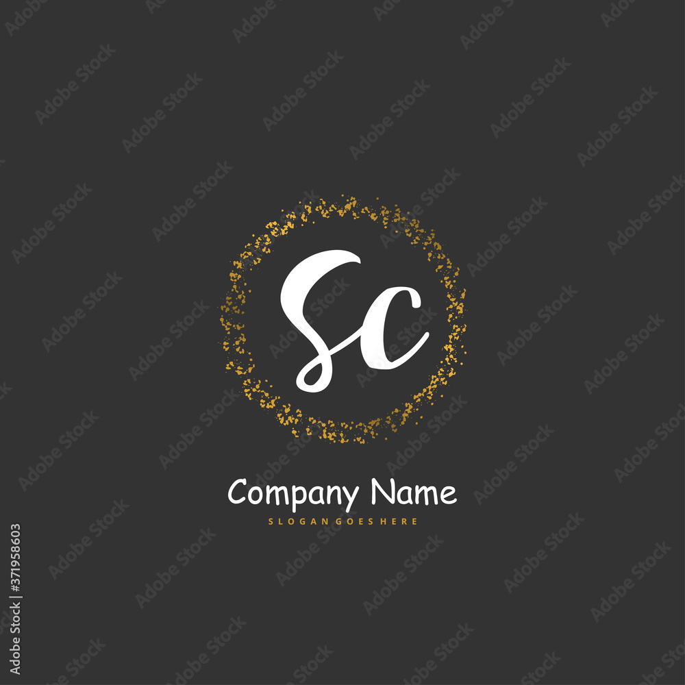 S C SC Initial handwriting and signature logo design with circle. Beautiful design handwritten logo for fashion, team, wedding, luxury logo. S C SC Initial handwriting and signature logo design with circle. Beautiful design handwritten logo for fashion, team, wedding, luxury logo.