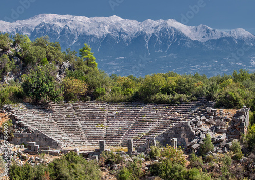 Das Antike Theater von Pinara, Lykien, Türkei. photo