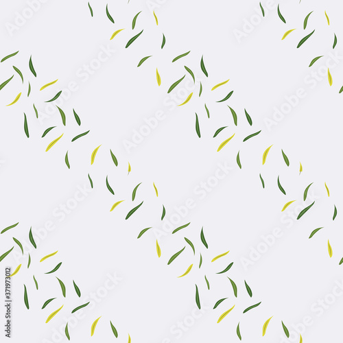 Grey Background with Olive Leaves Repeat Vector Design