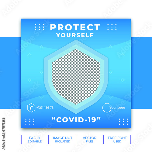 Social post template for covid19