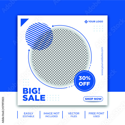 Social media post template vector for sale