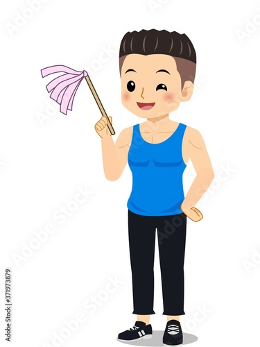 運動部の男の子