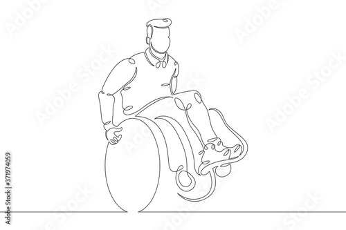  disabled man in a wheelchair