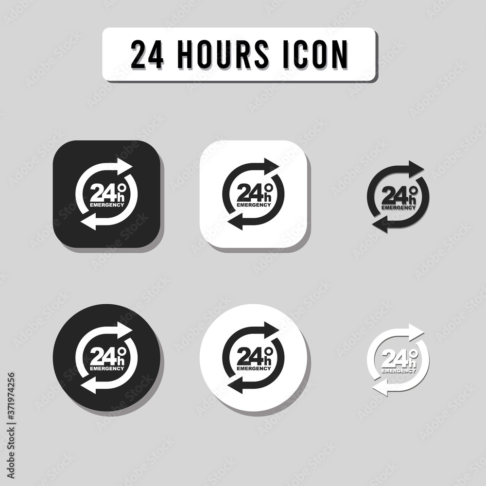24 Hours Open Customer Service Icon Design 24 Hours Open Customer Service Icon Design