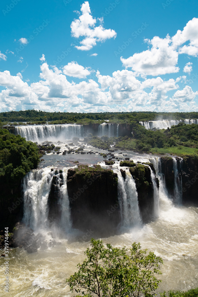 waterfall in foz de iguazu brasil