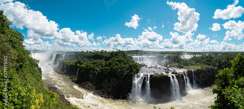 waterfall lanscape in foz de iguazu brasil