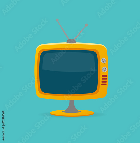 Cartoon Color Retro Tv. Vector