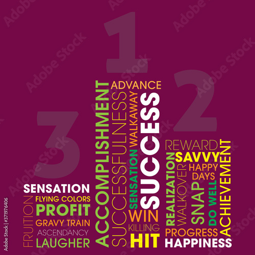 Typography artwork design with synonym words