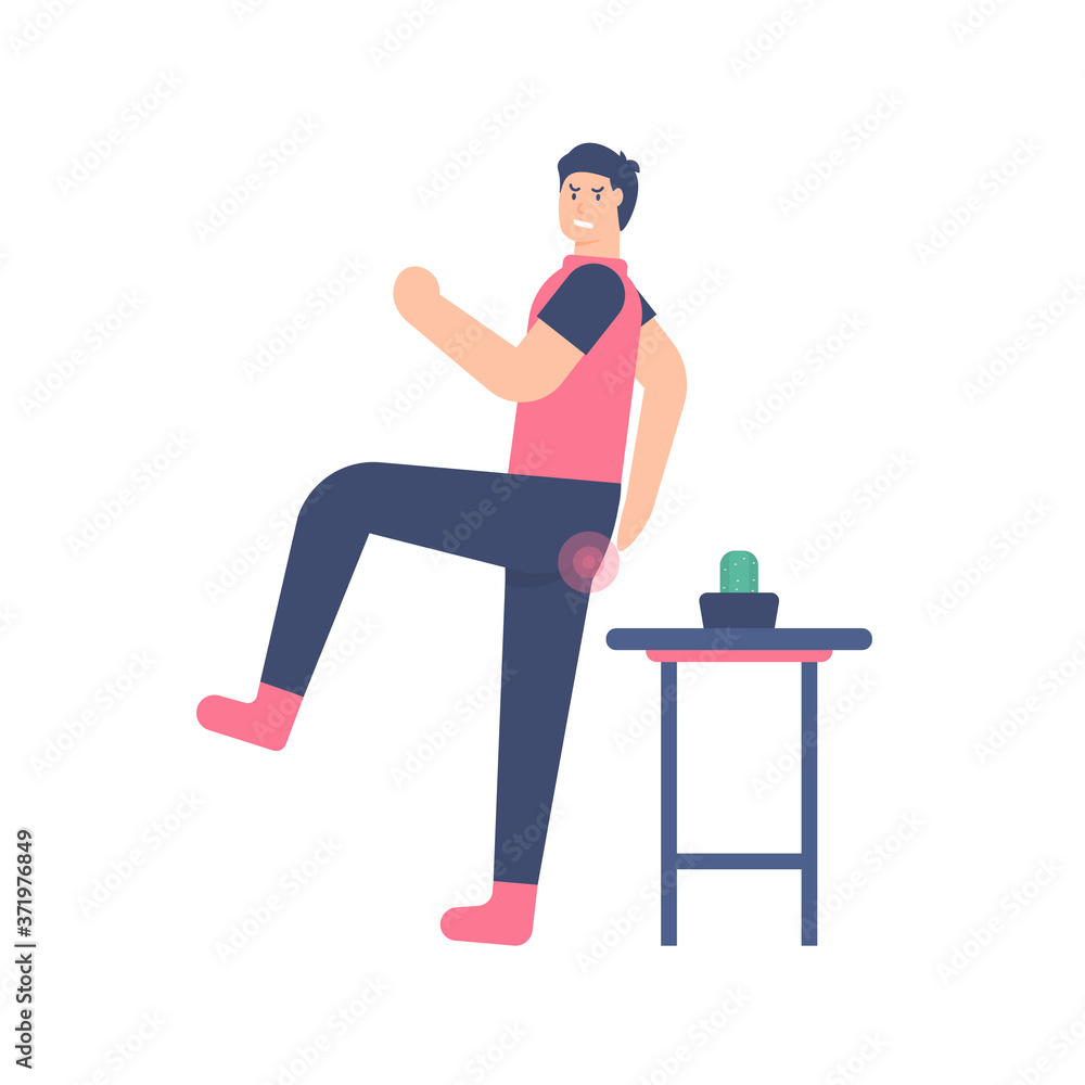 illustration of a man holding his buttocks due to illness, hemorrhoids, boils, pimples, swelling. flat design. can be used for elements, landing pages, UI, web sites. illustration of a man holding his buttocks due to illness, hemorrhoids, boils, pimples, swelling. flat design. can be used for elements, landing pages, UI, web sites.