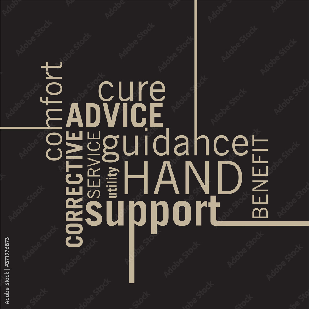 Typography artwork design with synonym words Typography artwork design with synonym words