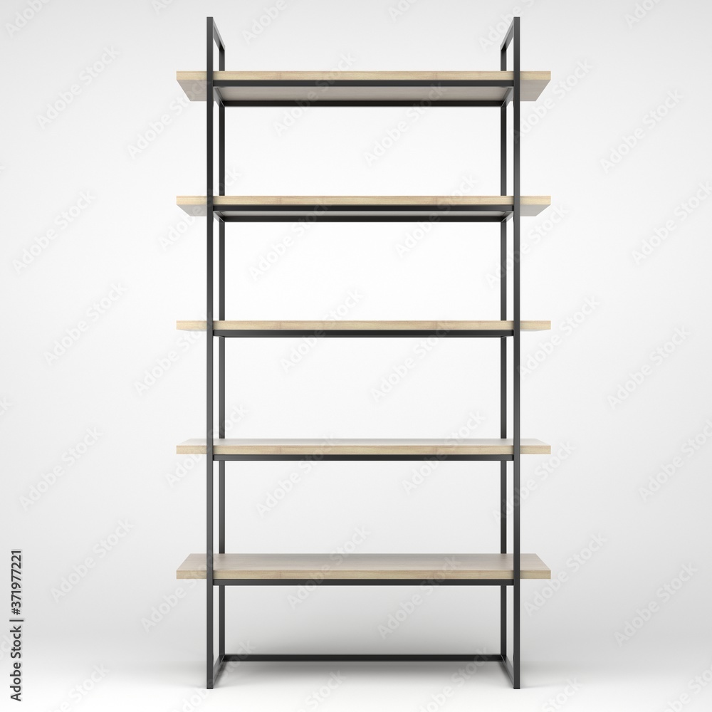 3d illustration of a modern loft-style rack 3d illustration of a modern loft-style rack