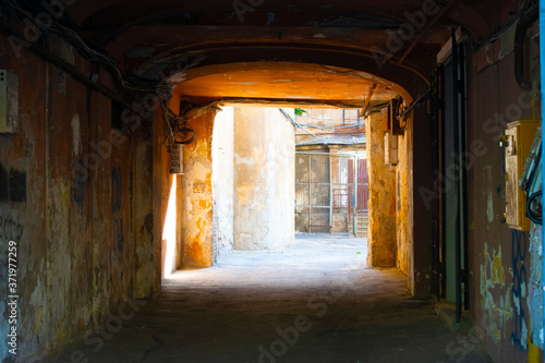 narrow street in the old town