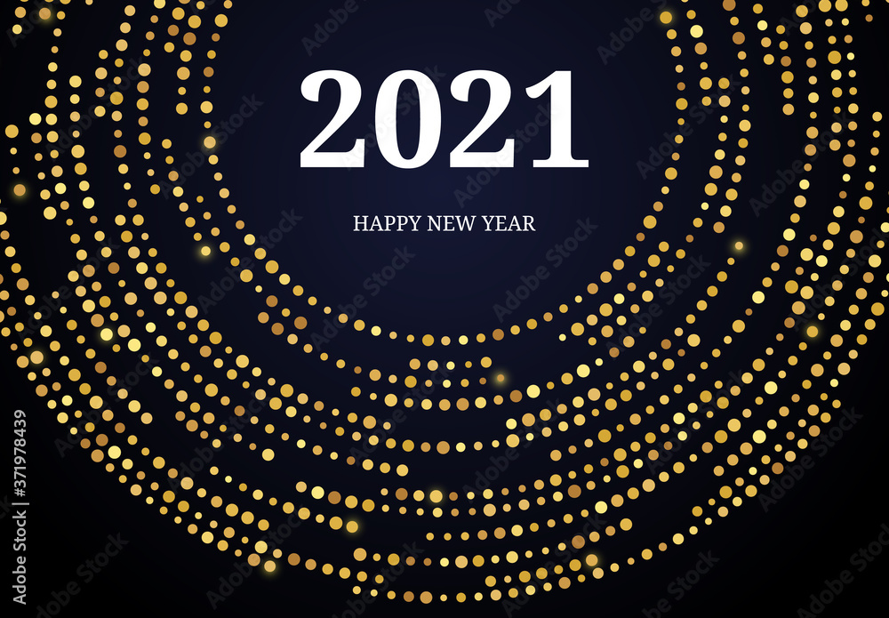 2021 Happy New Year of gold glitter pattern 2021 Happy New Year of gold glitter pattern