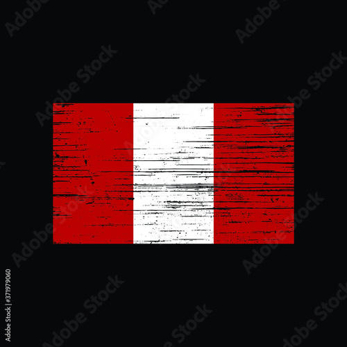 Peru Grunge Distress Country Flag Vector