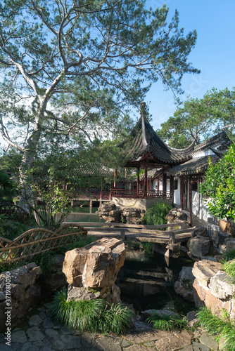 Ancient architecture in the Suzhou Garden in China.