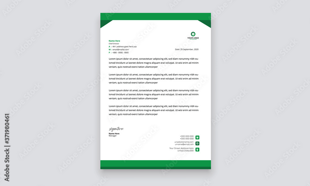 Simple creative modern letter head templates for your project design, Vector illustration Simple creative modern letter head templates for your project design, Vector illustration