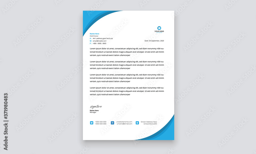 Simple creative modern letter head templates for your project design, Vector illustration Simple creative modern letter head templates for your project design, Vector illustration