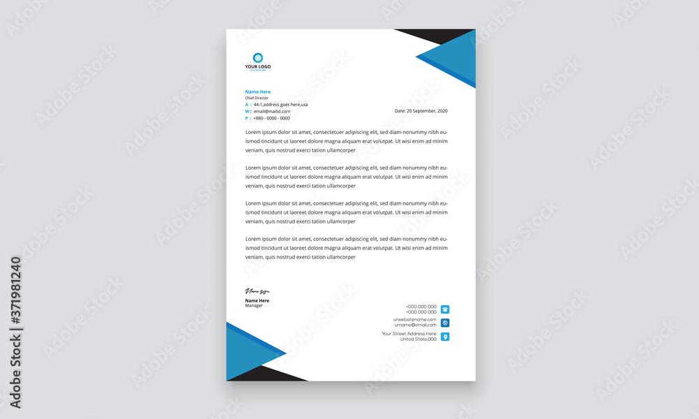Simple creative modern letter head templates for your project design, Vector illustration Simple creative modern letter head templates for your project design, Vector illustration